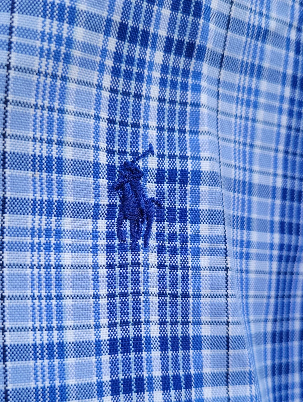 Polo Ralph Lauren Blue Plaid Performance Classic Fit Coolmax Button-Down Shirt